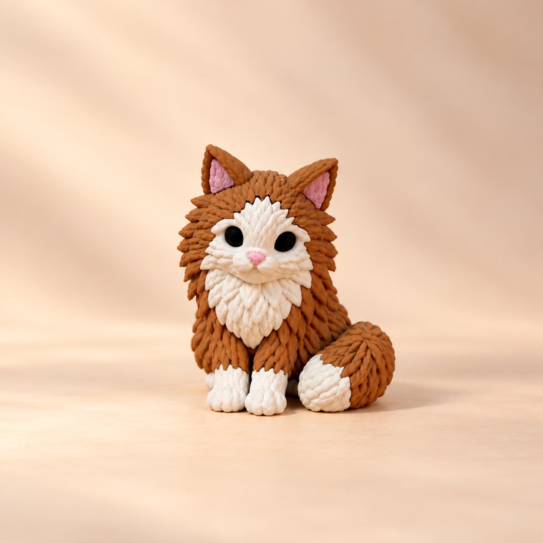Strick-Langhaarkatze